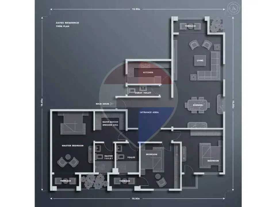 Prime location fully finished apartmnet in Zayed 2000