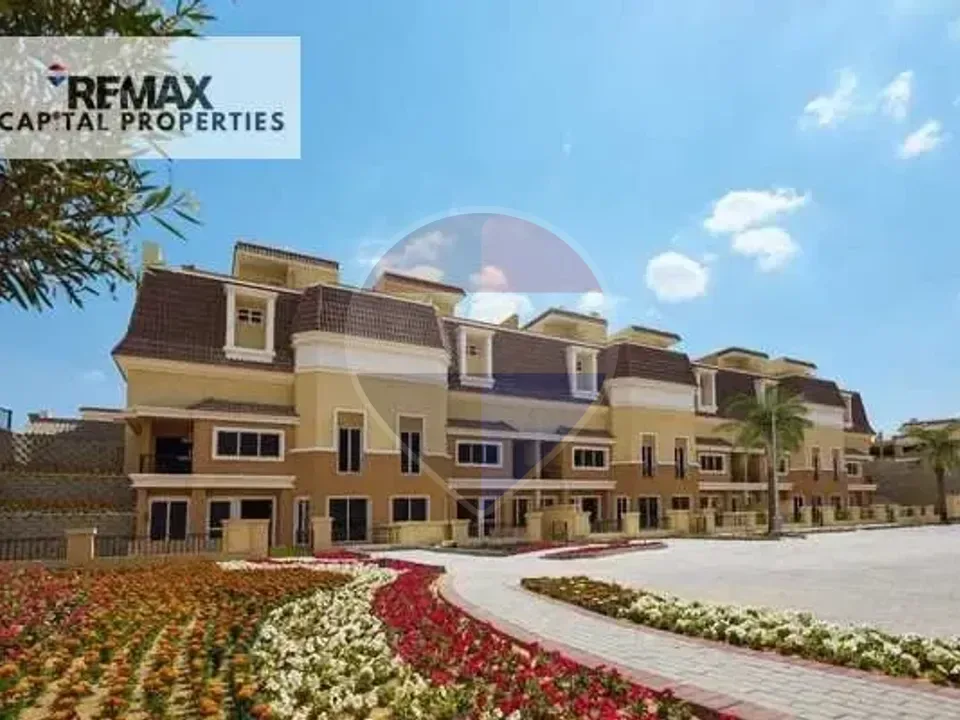 Own a corner villa in a prime location with a private garden and open views of green spaces, Sarai Compound