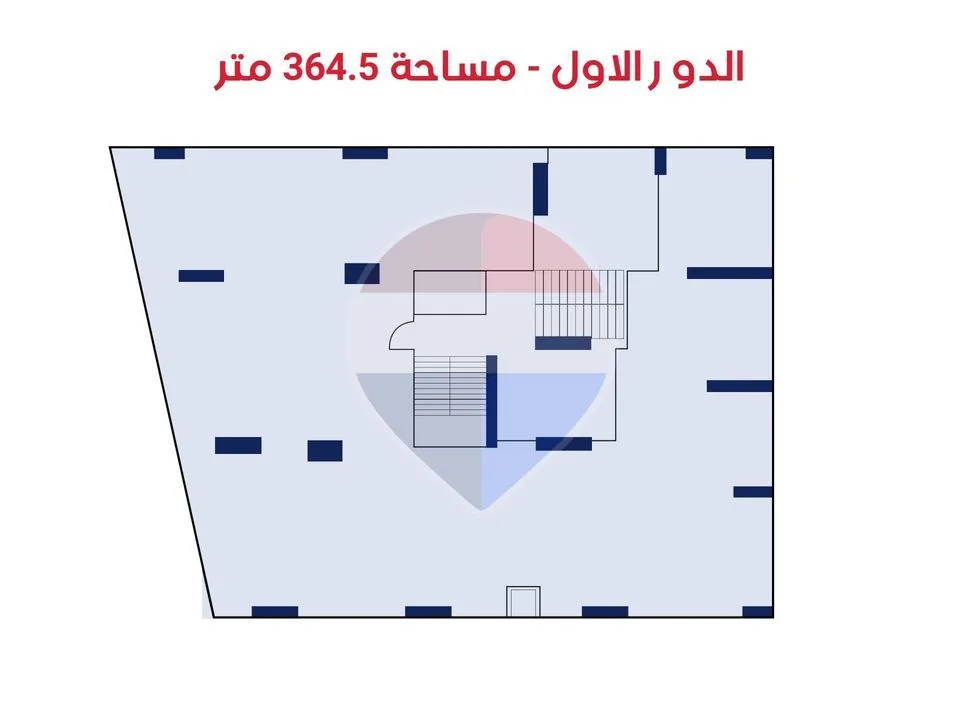 290 sqm administrative flat for rent, with private entrance, Saba Pasha, close to the sea