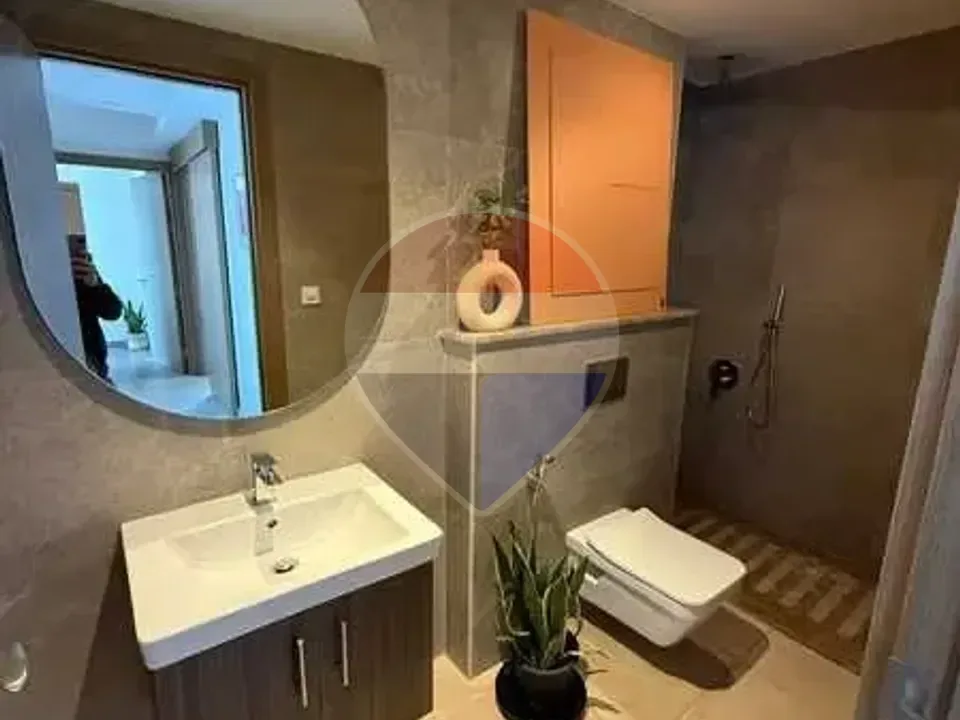 With a stunning sea view and a 110m² private garden, a fully finished 175m² chalet with 3 master bedrooms is for sale in "Al Masyaf" Ras El Hekma.